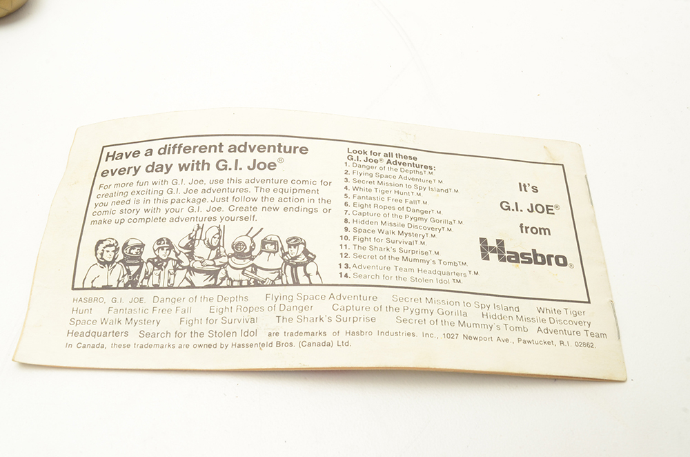 Vintage Hasbro GI Joe "Search for the Stolen Idol" Playset