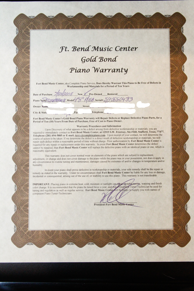 Steinmann Baby Grand Piano