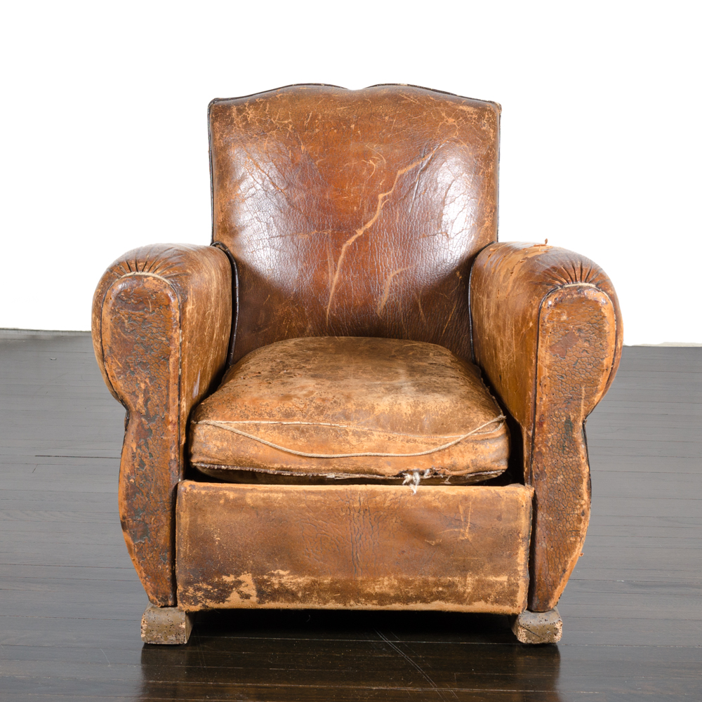 Early 20th Century Leather Club Chair