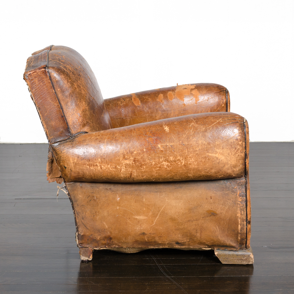 Early 20th Century Leather Club Chair