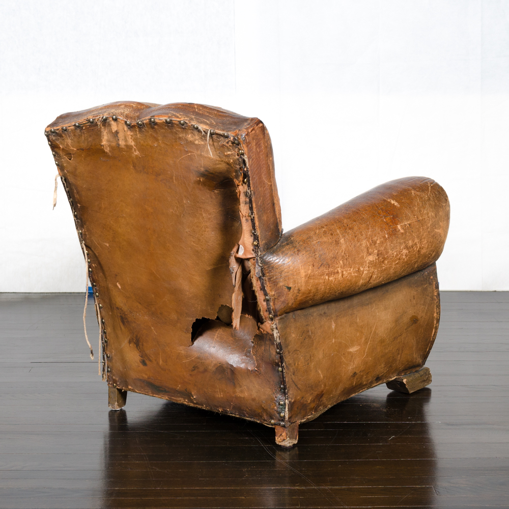 Early 20th Century Leather Club Chair