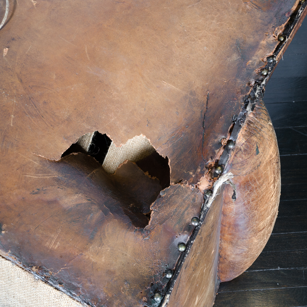 Early 20th Century Leather Club Chair