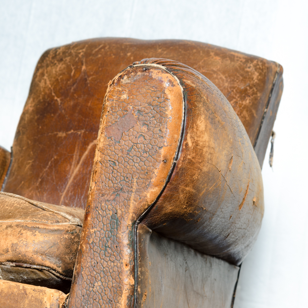 Early 20th Century Leather Club Chair