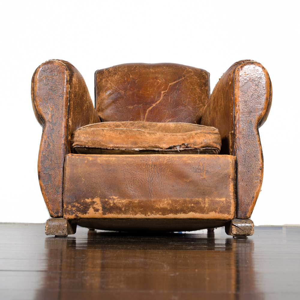 Early 20th Century Leather Club Chair