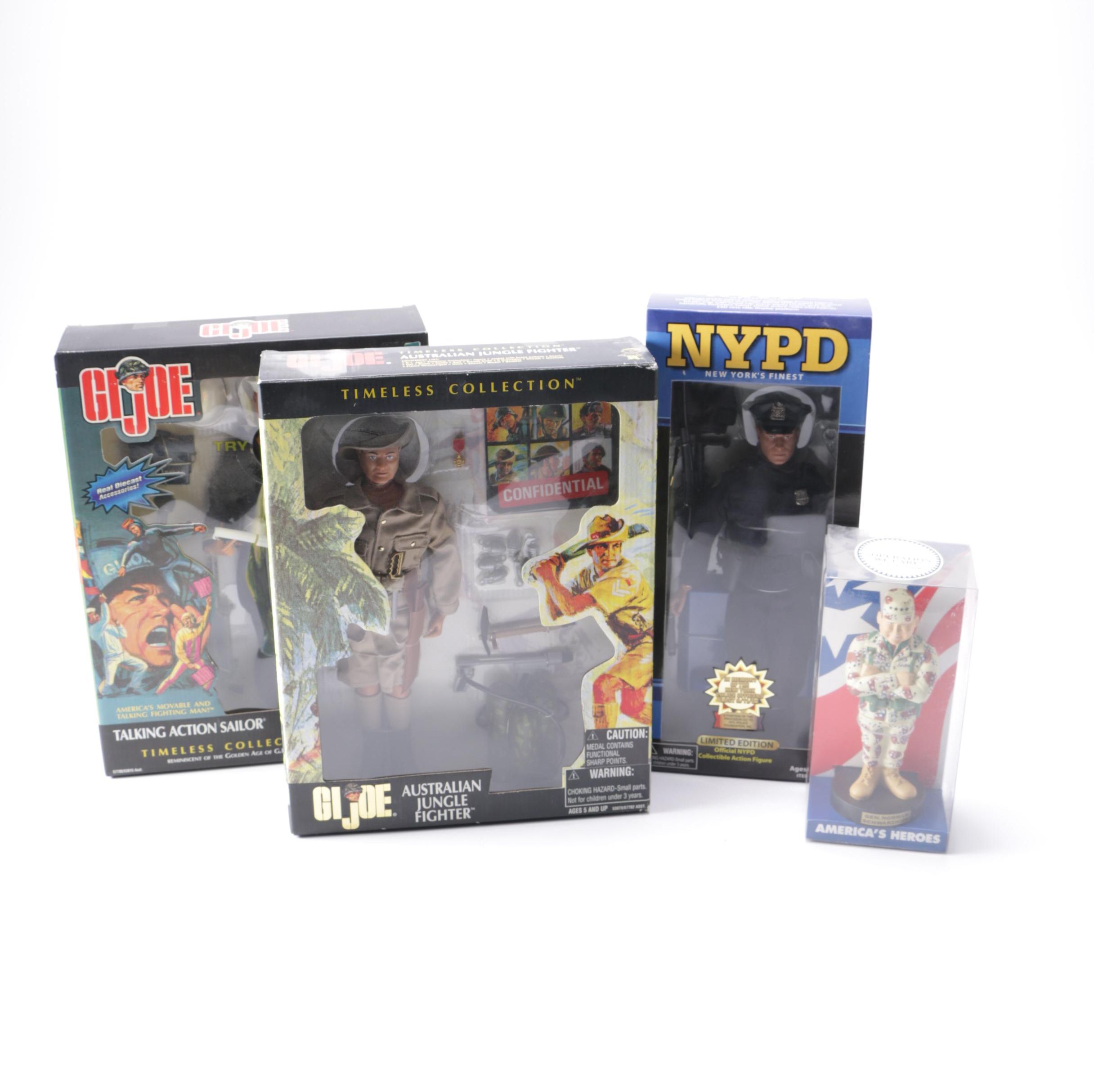 Military and Police Action Figures Including G. I. Joe