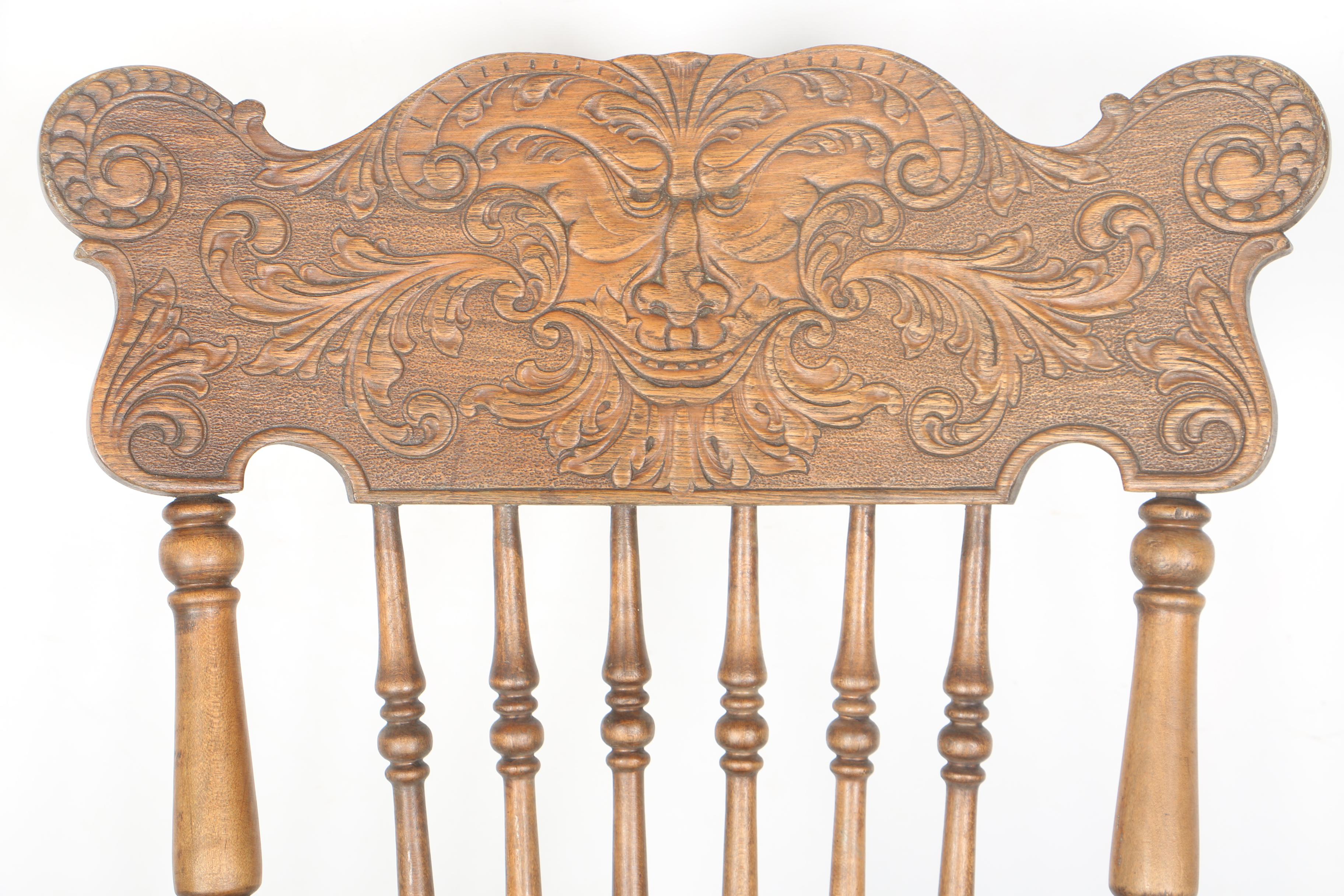 Vintage Pressed "Northwind" Oak Rocking Chair