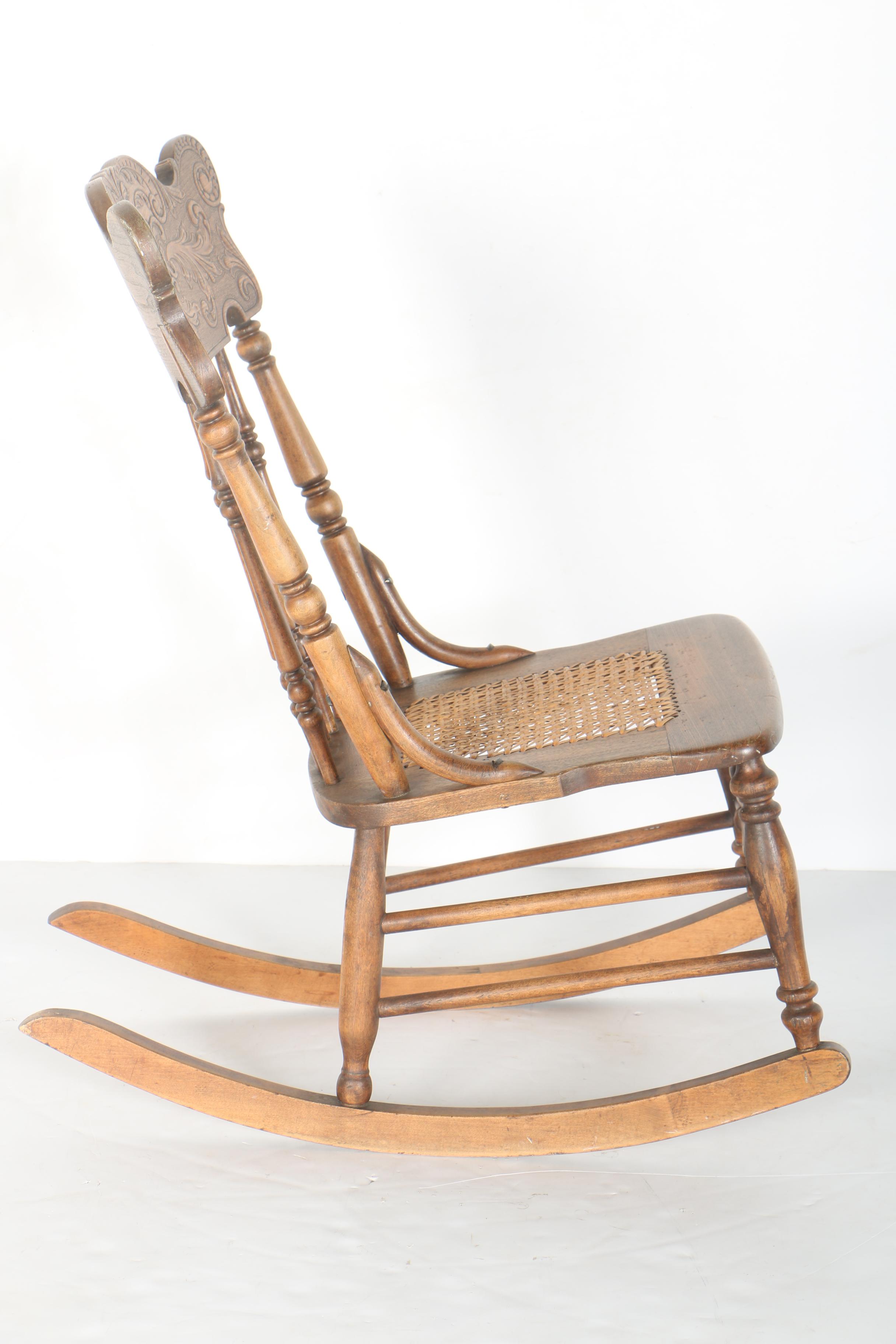 Vintage Pressed "Northwind" Oak Rocking Chair