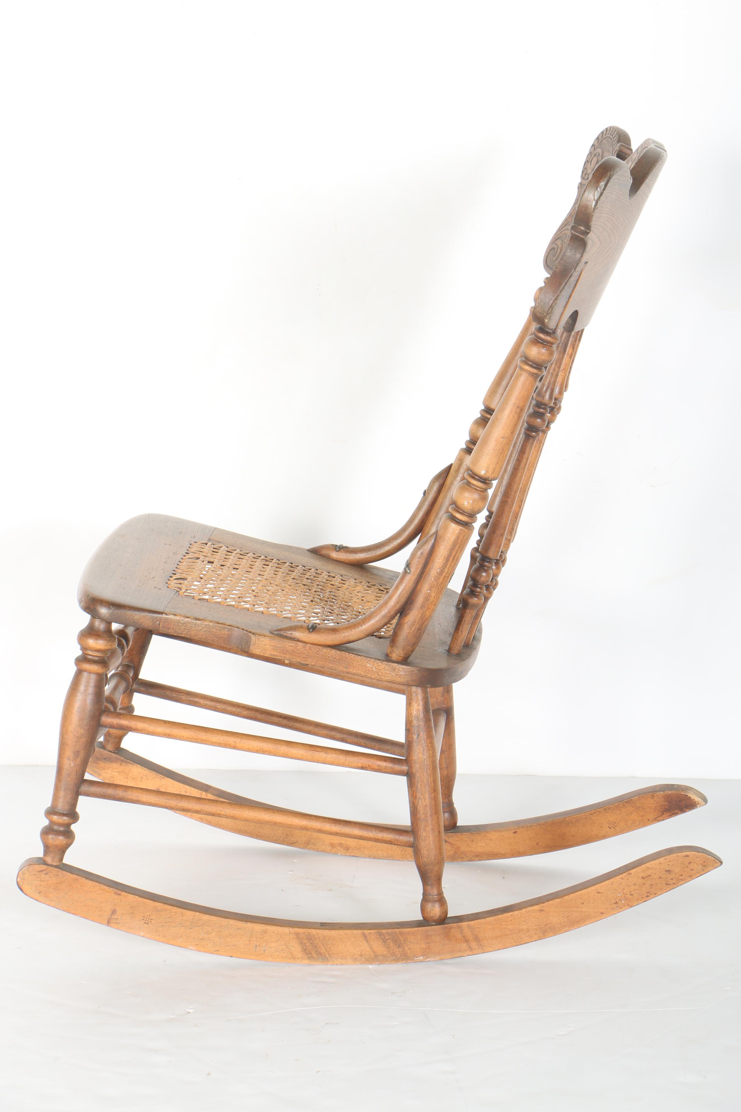 Vintage Pressed "Northwind" Oak Rocking Chair