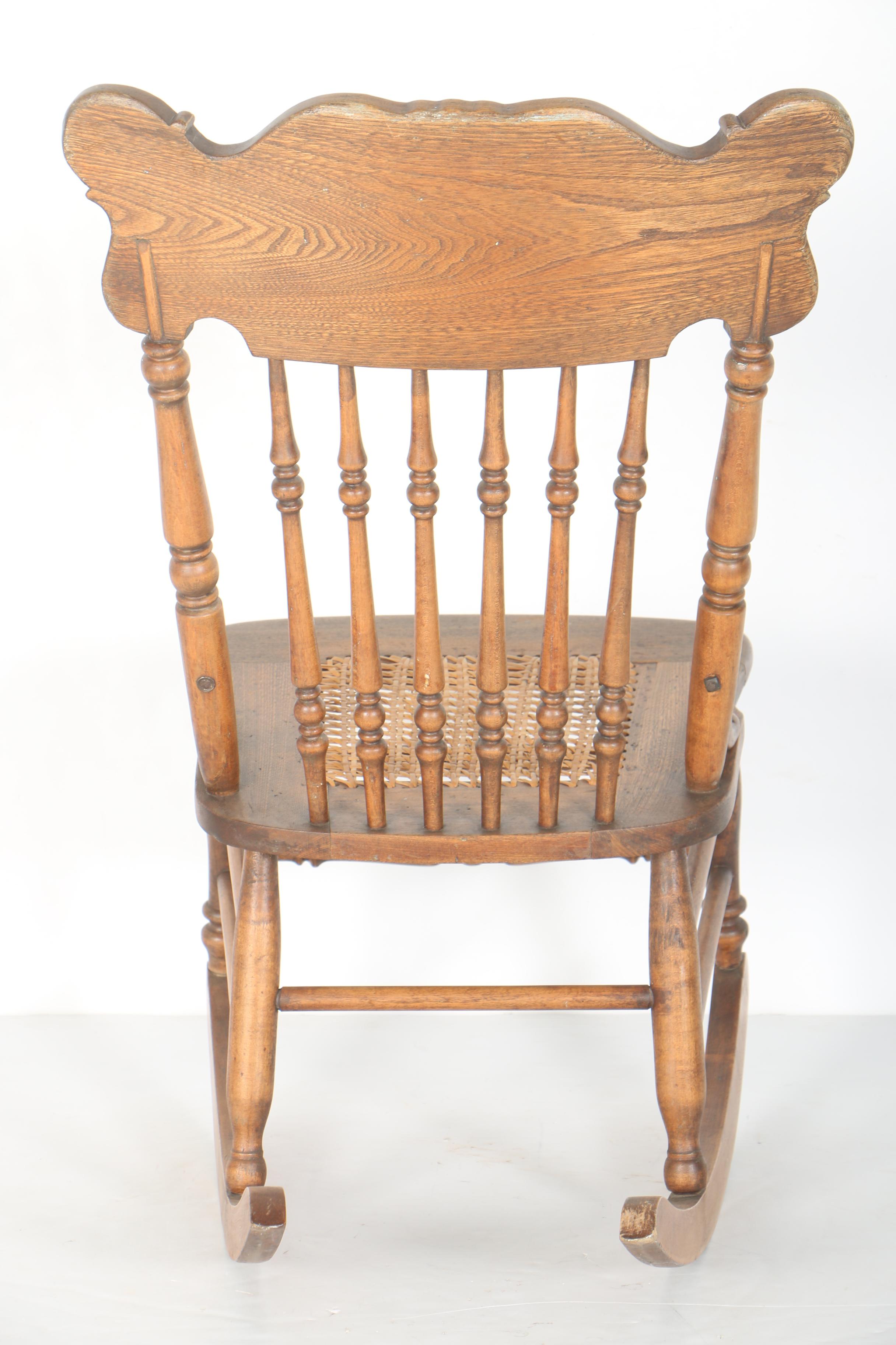 Vintage Pressed "Northwind" Oak Rocking Chair