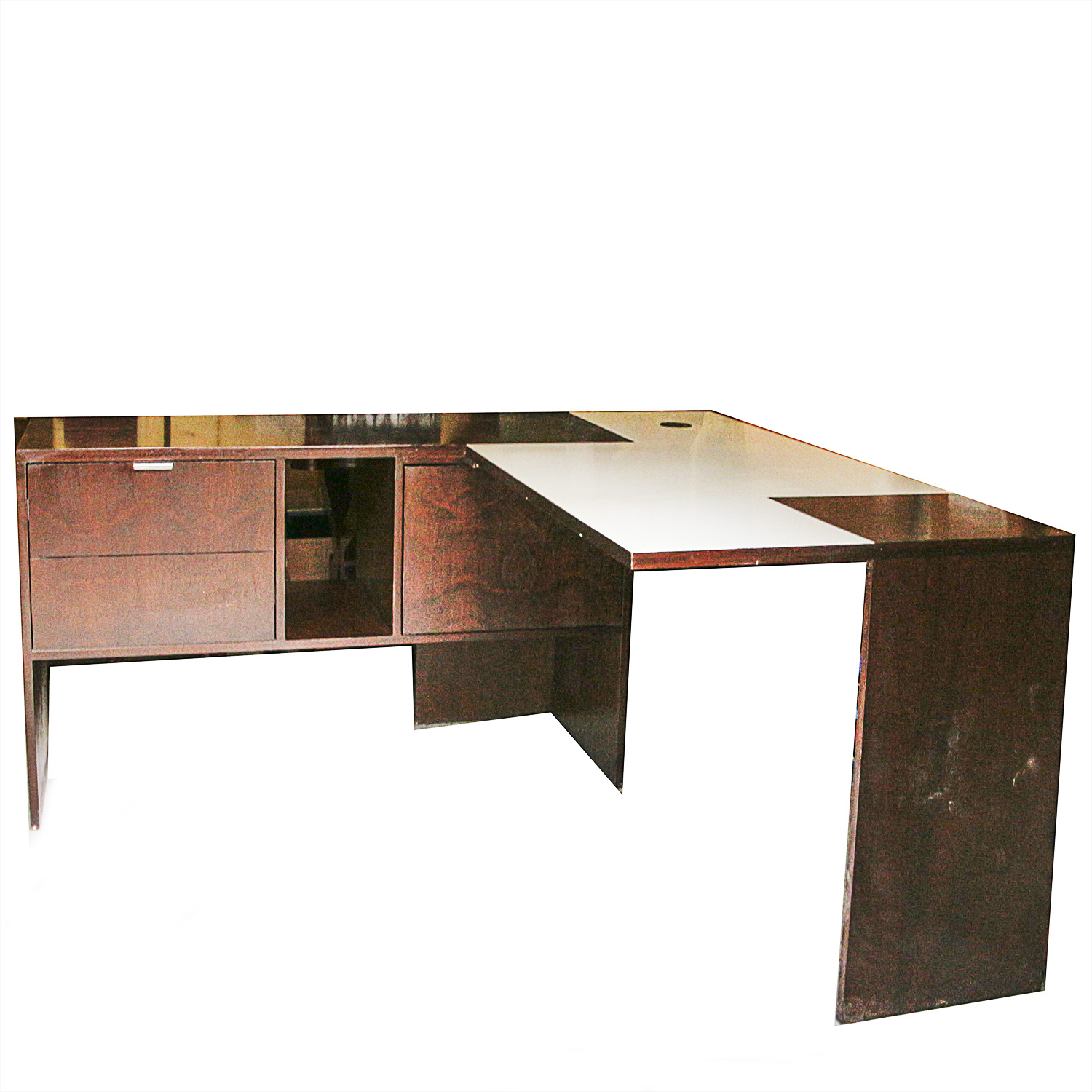 Contemporary Wooden Office Corner Desk