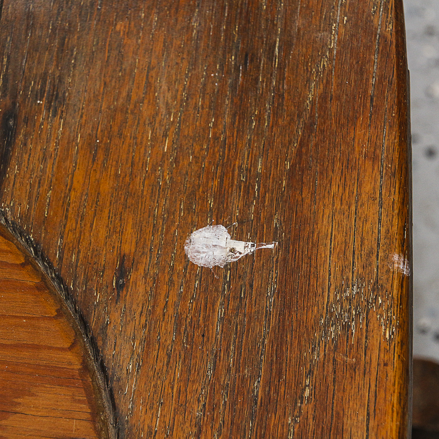 Antique Pressed Back Rustic Oak Rocking Chair