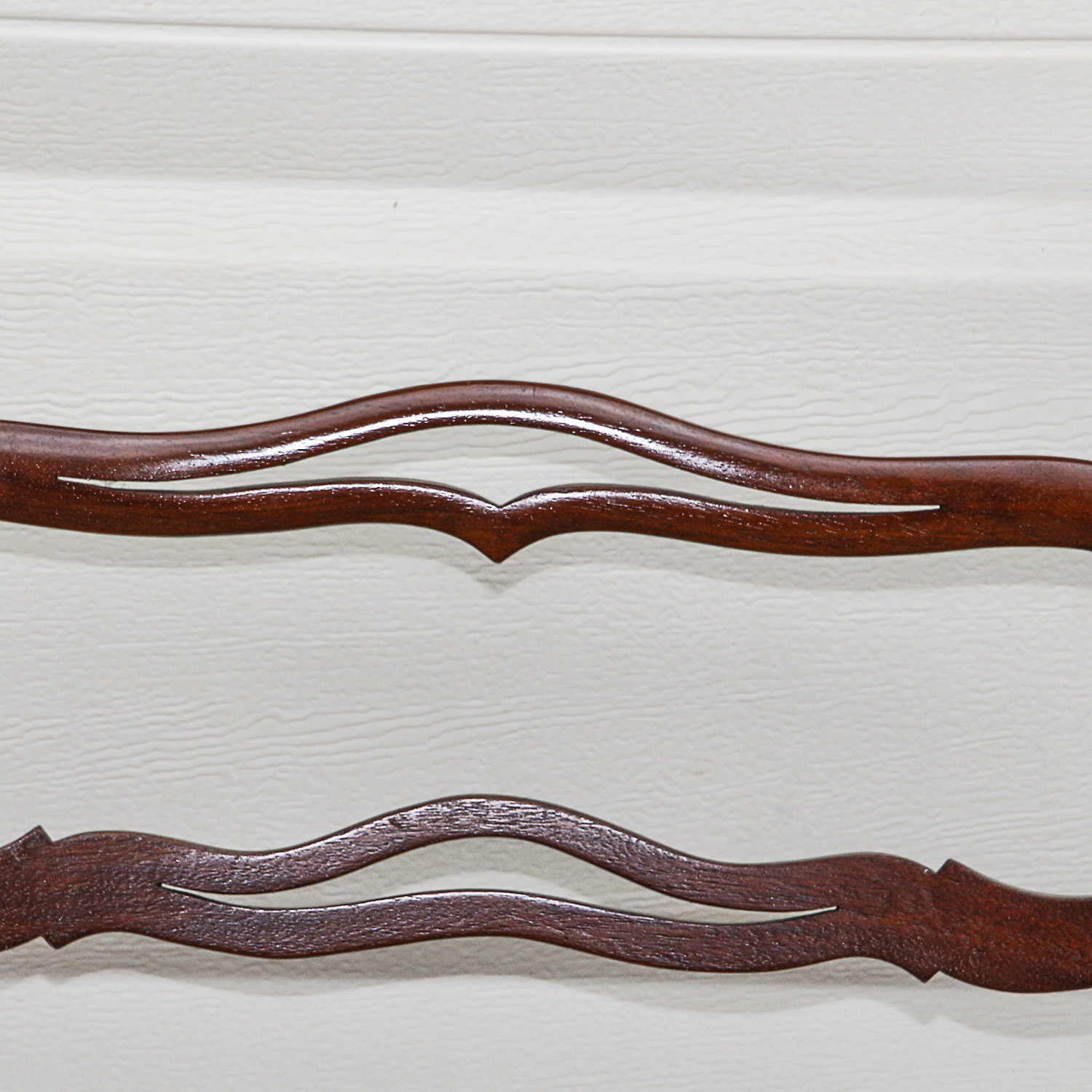 Set of Ladderback Dining Chairs with Gold and Black Brocade