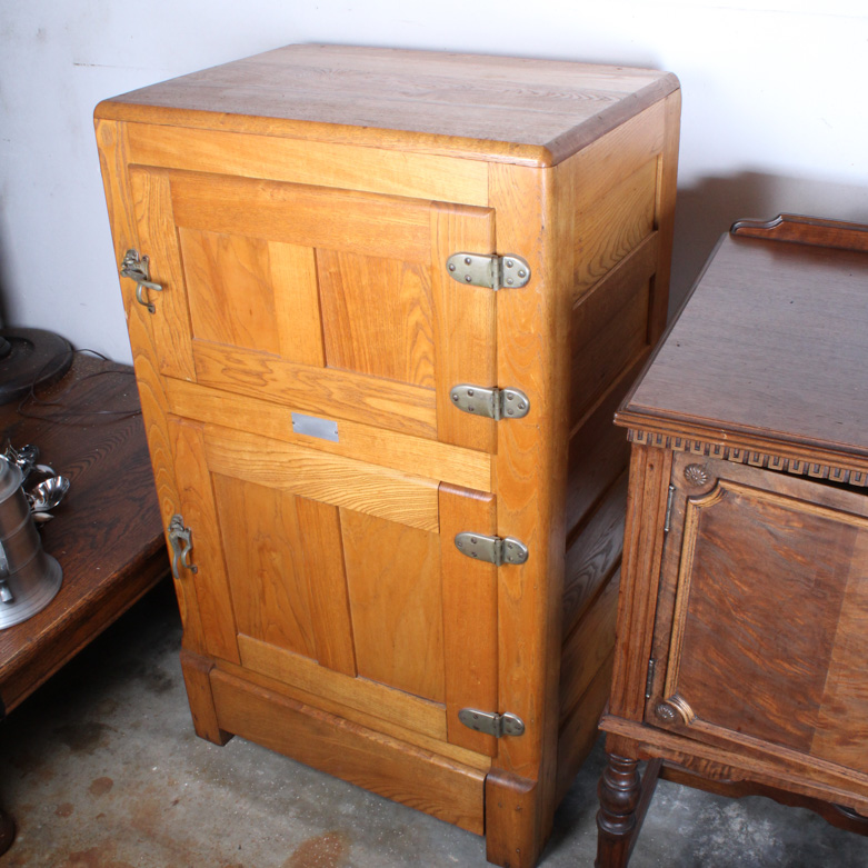 Antique Oak Ice Chest