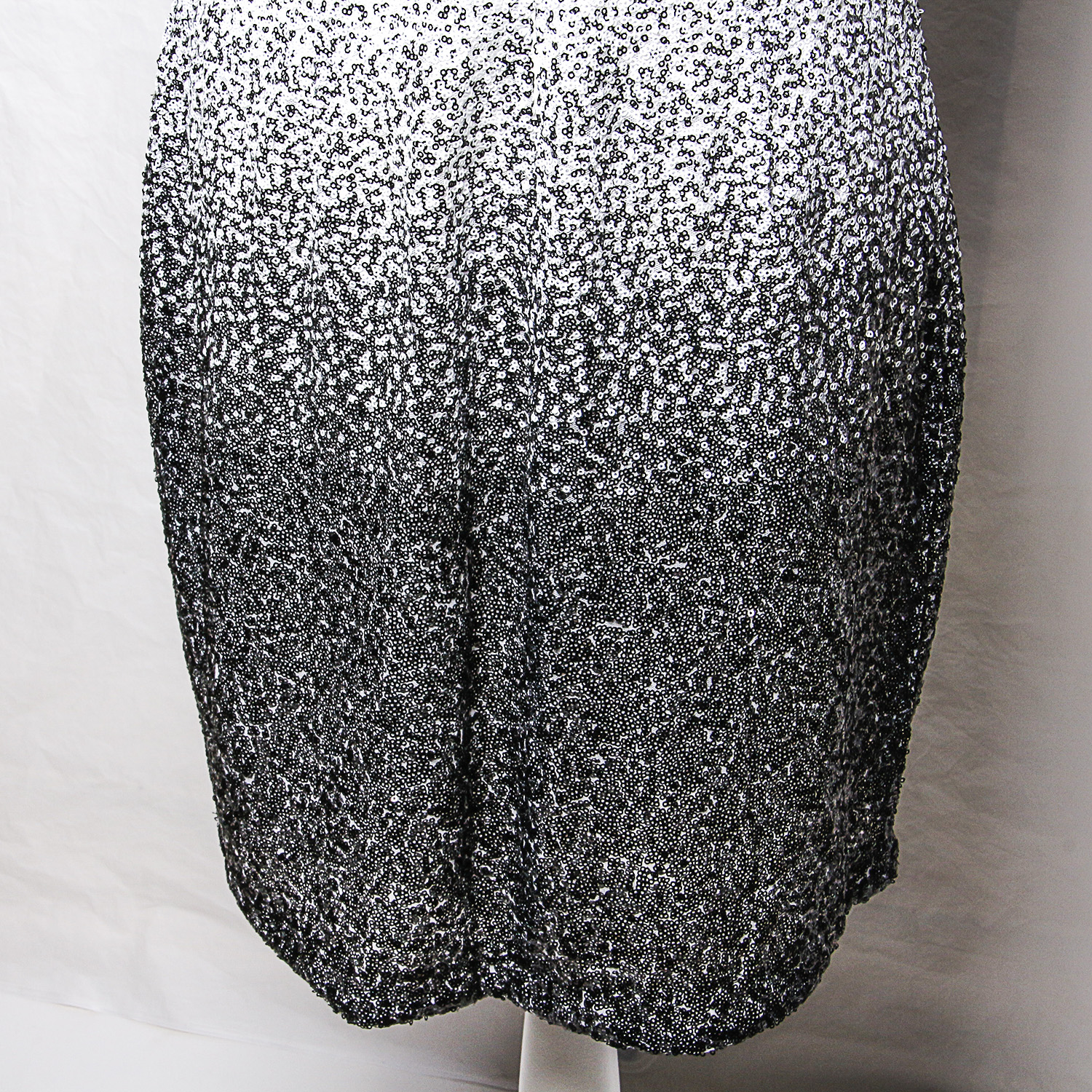 White and Black Sequined Dress by Maia