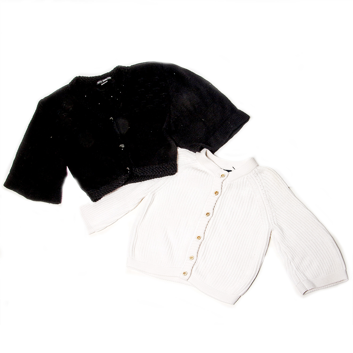 Pair of Cropped Sweaters by Piazza Sempione and Risto Bimbiloski