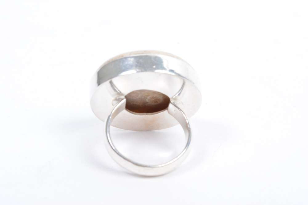 Silver Tone Jewelry Collection Featuring Carved bone