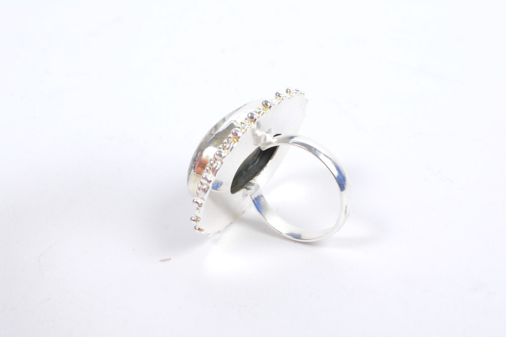 Silver Tone Jewelry Collection Featuring Carved bone