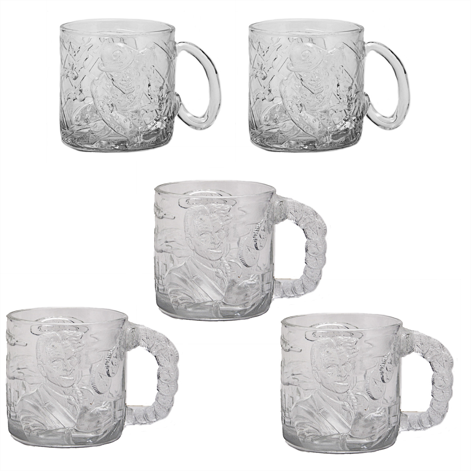 Collection of Vintage McDonalds Batman Villain Mugs