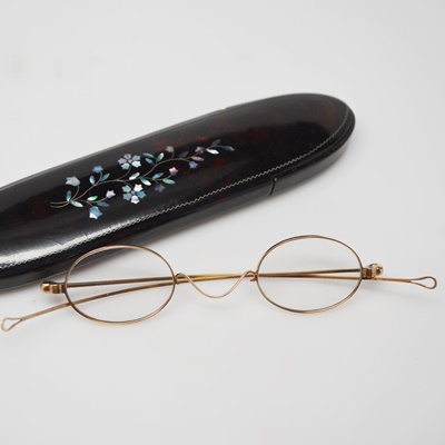 Antique 14K Yellow Gold Frame Round Eye Glasses