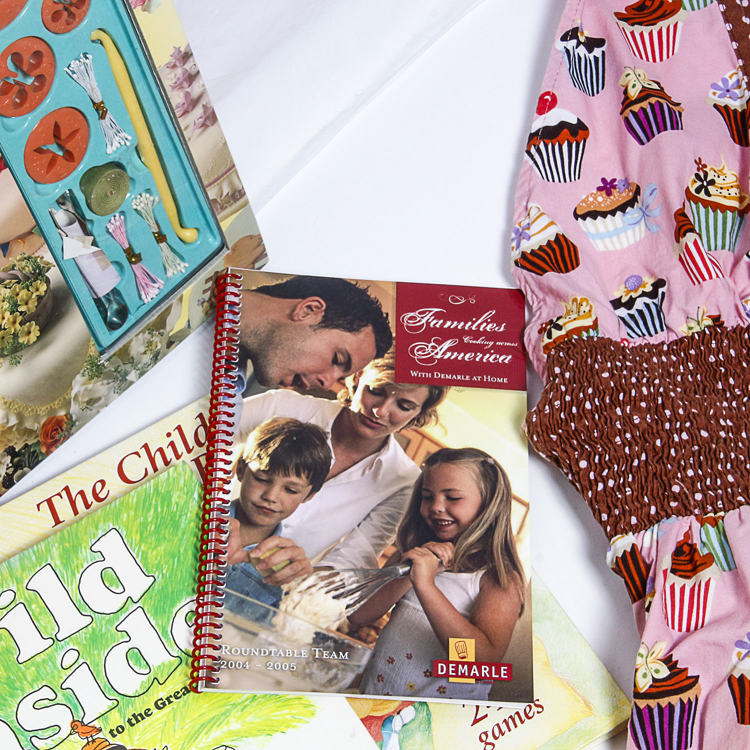 Collection of Children's Books and William Sonoma Princess Apron