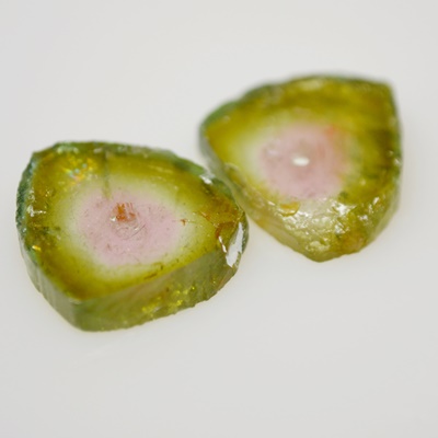 Two Loose 6.20 CTW Natural Watermelon Tourmalines