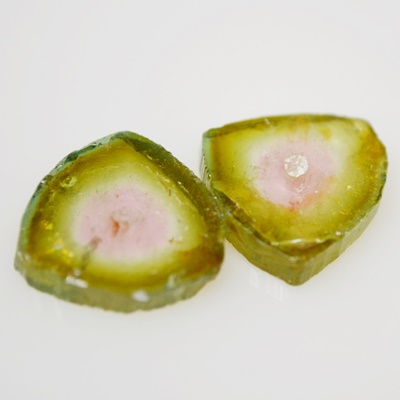 Two Loose 6.20 CTW Natural Watermelon Tourmalines