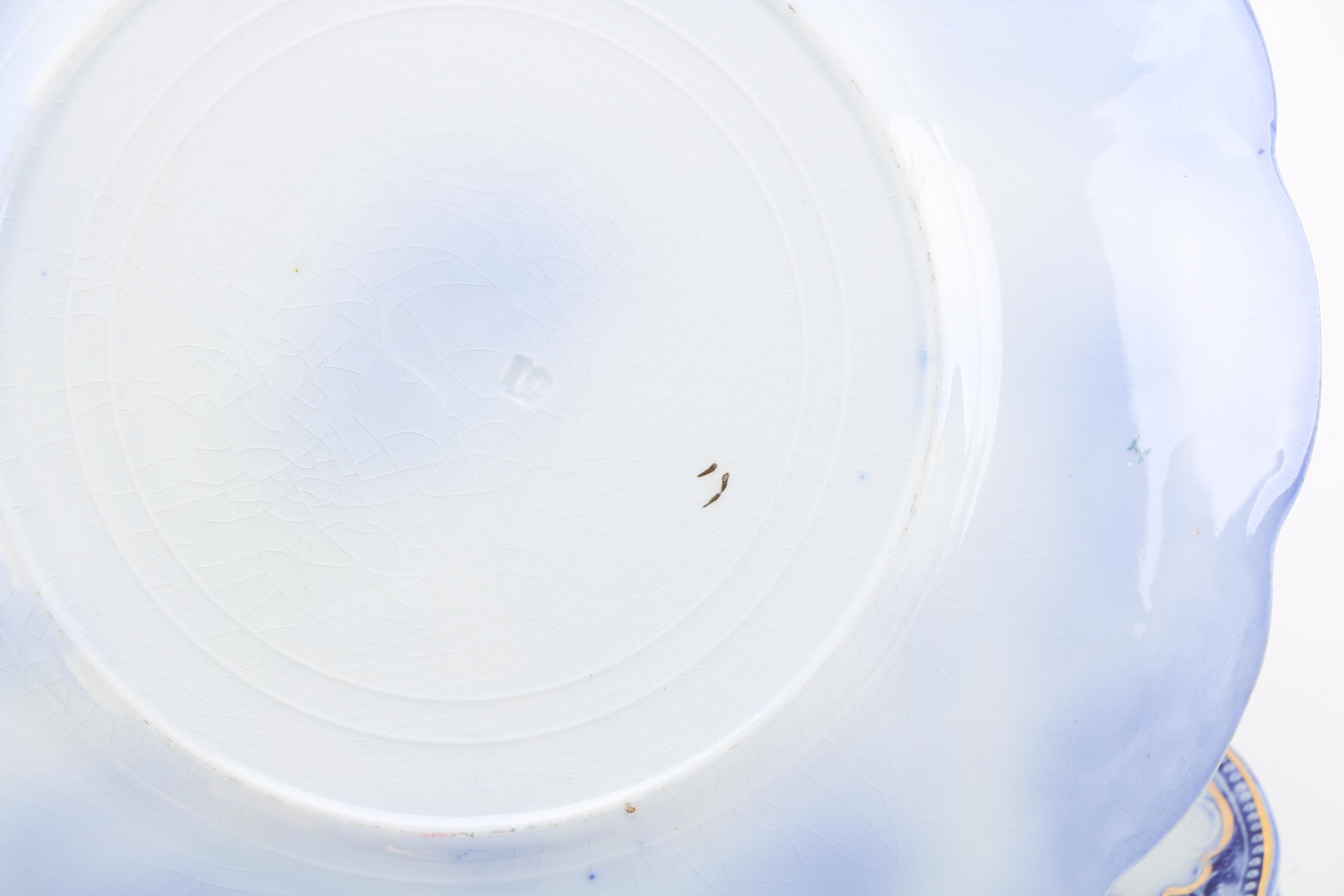 Vintage W.H. Grindley "Florida" Flow Blue Earthenware Plates