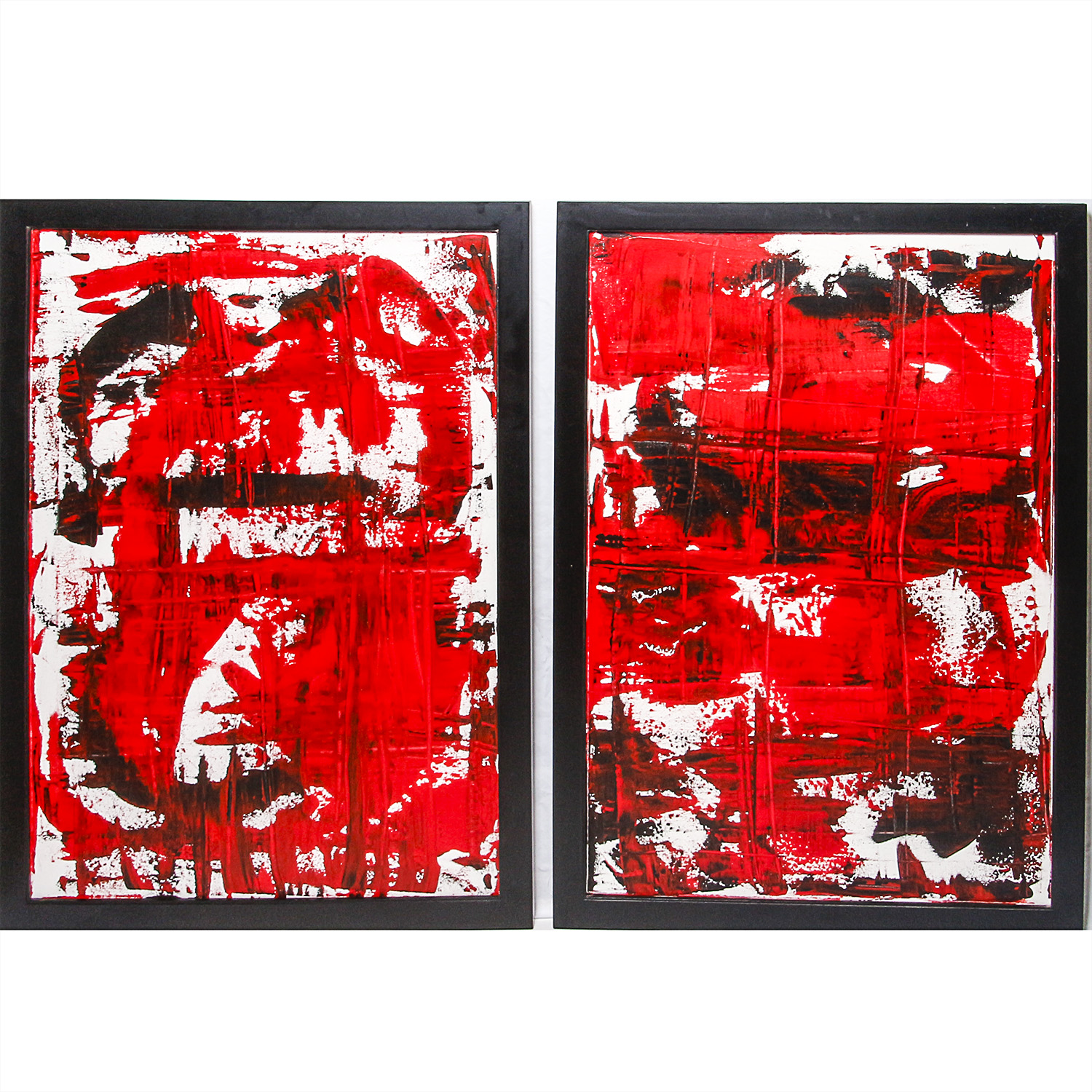 Pair of Original Contemporary Acrylic Paintings