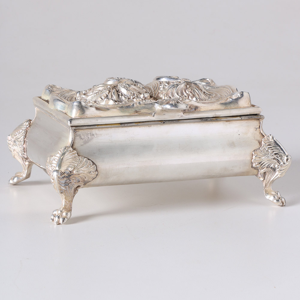 Vintage Kronheimer & Oldenbusch Silver-Plated Jewelry Box