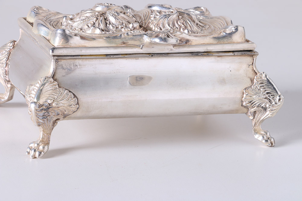 Vintage Kronheimer & Oldenbusch Silver-Plated Jewelry Box