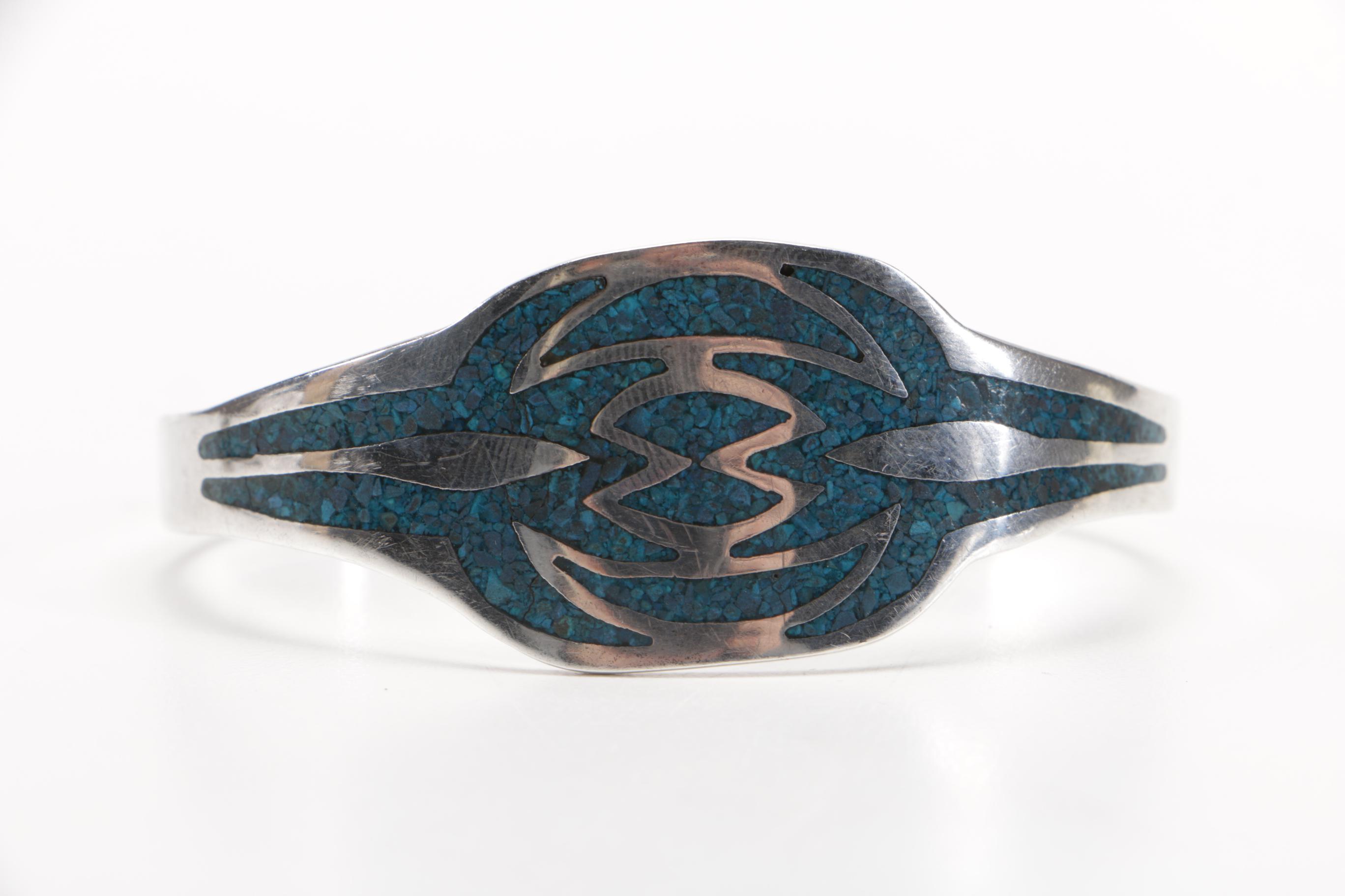 Sterling Silver Jewelry With Turquoise Inlays