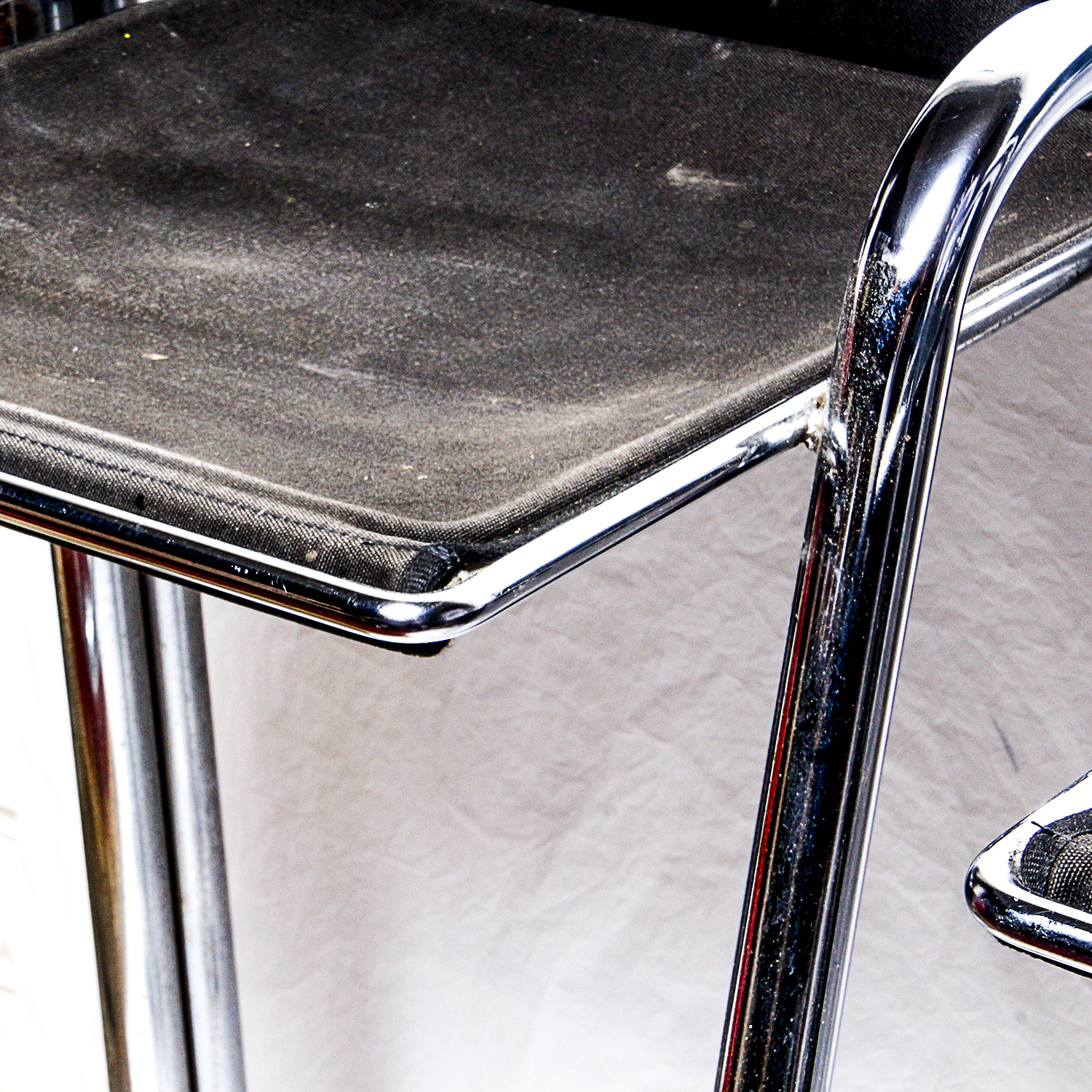 Pair of Contemporary Chrome Bar Stools