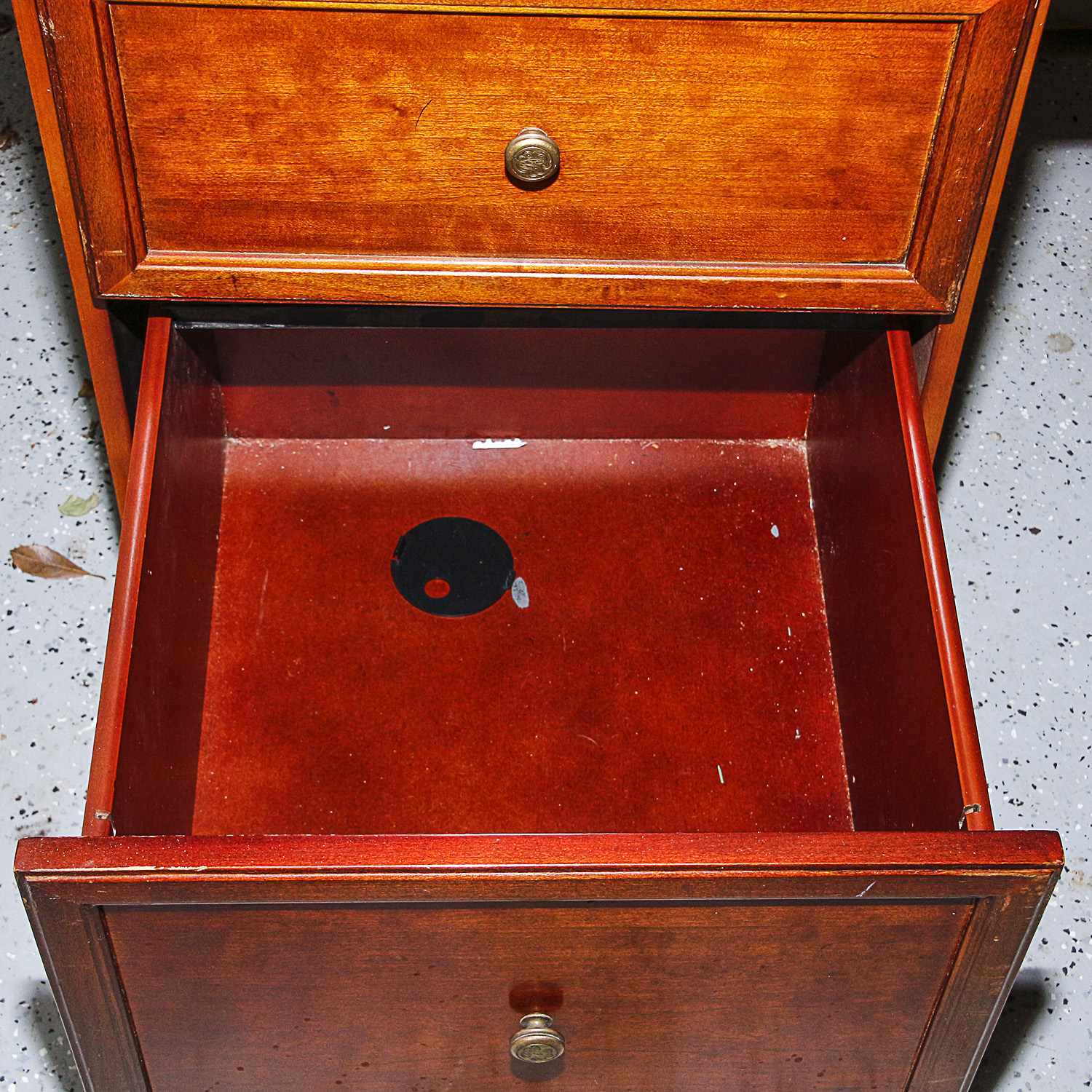 Traditional Wooden Desk by Bombay with Custom Cut Glass Surface