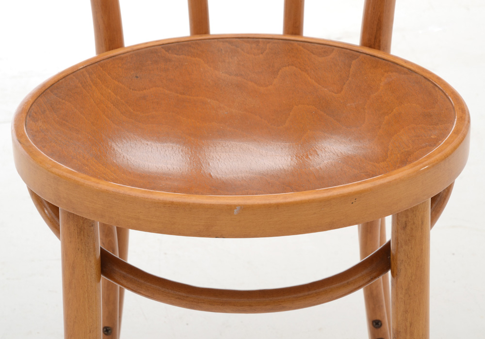 Set of Four Thonet Style Bent Wood Chairs