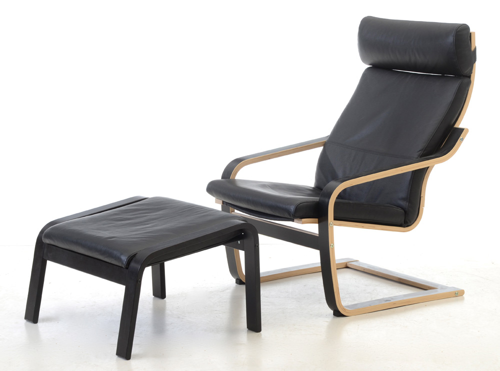 IKEA Poang Lounge Chair and Ottoman