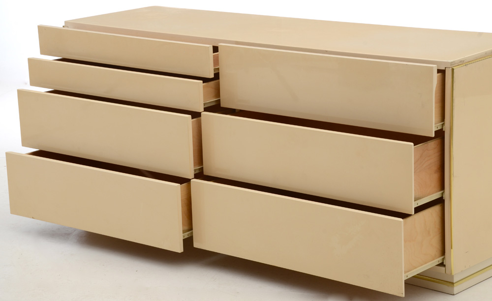 Cream Lacquer Dresser by Bridgeford
