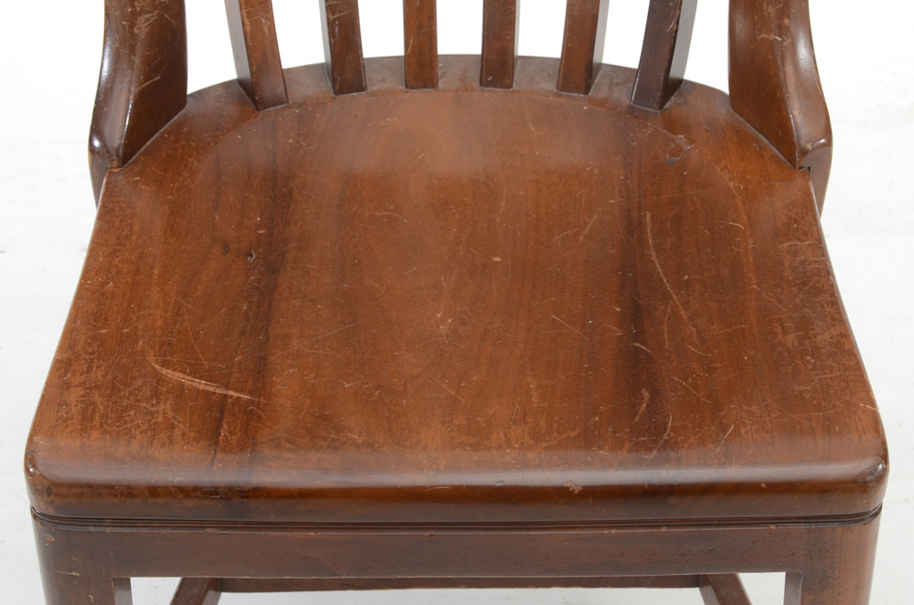 Assembled Set of Seven Vintage Banker's Chairs