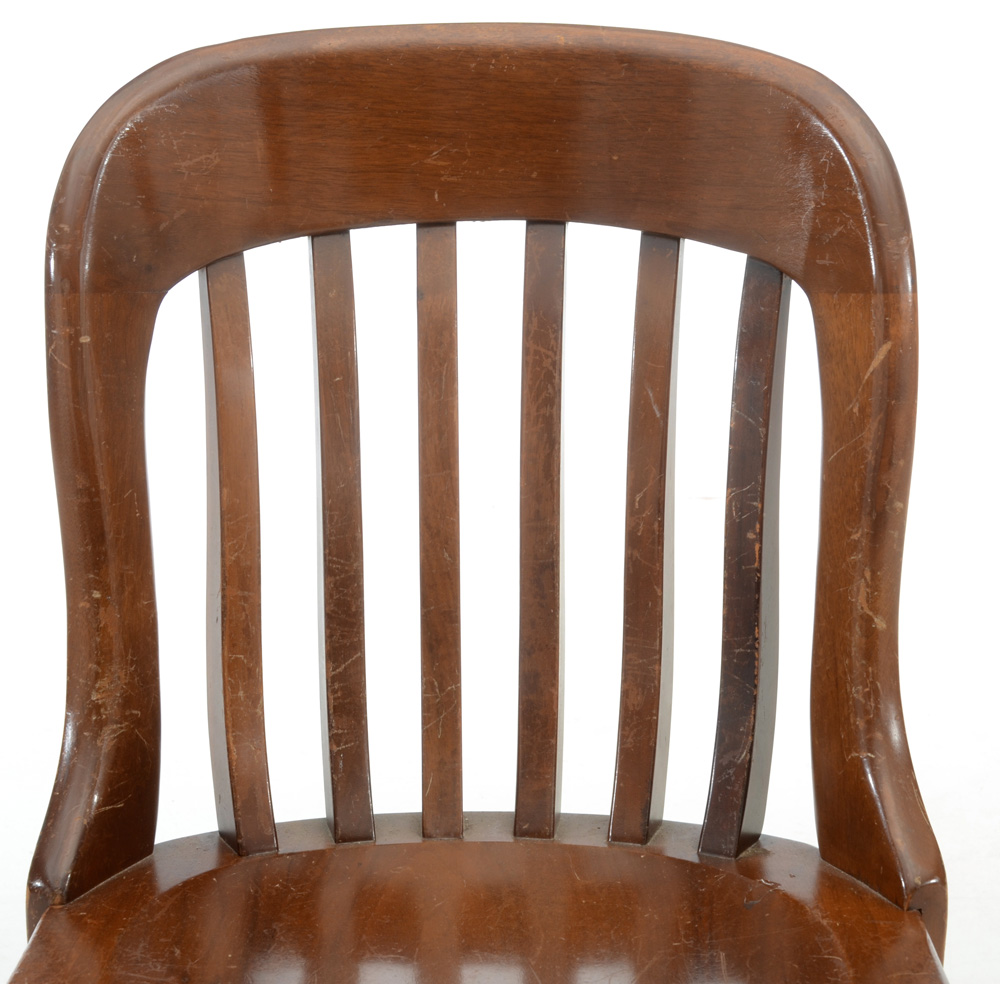 Assembled Set of Seven Vintage Banker's Chairs