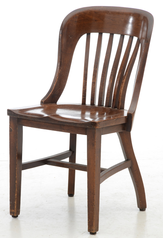 Assembled Set of Seven Vintage Banker's Chairs