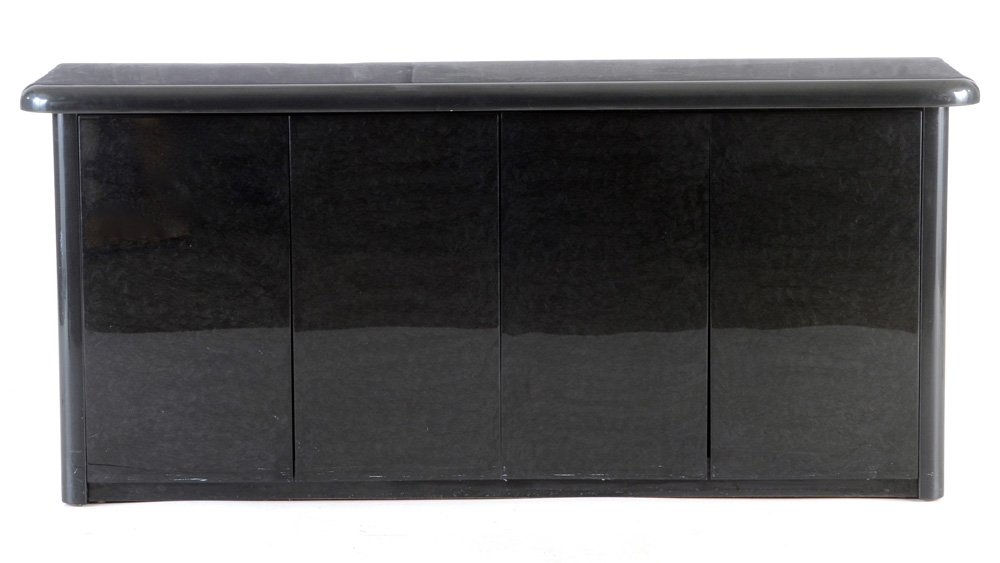 Contemporary Styled Ebony Lacquered Credenza