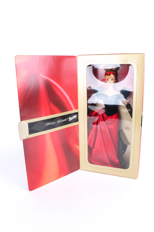 Mattel Collectible Barbie Dolls and Disney's Belle Porcelain Keepsake Doll