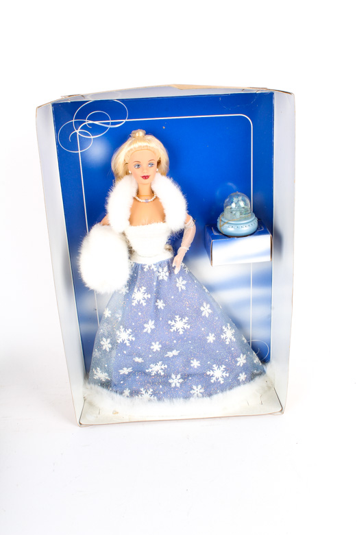 Mattel Collectible Barbie Dolls and Disney's Belle Porcelain Keepsake Doll