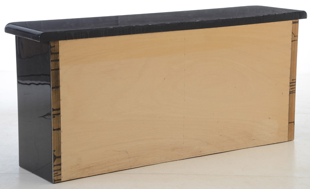 Contemporary Styled Ebony Lacquered Credenza