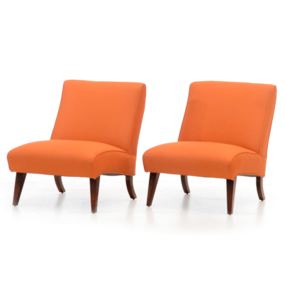 Mid Century Modern Armless Lounge Chairs