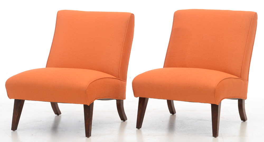 Mid Century Modern Armless Lounge Chairs