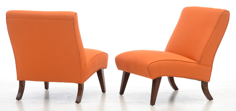Mid Century Modern Armless Lounge Chairs