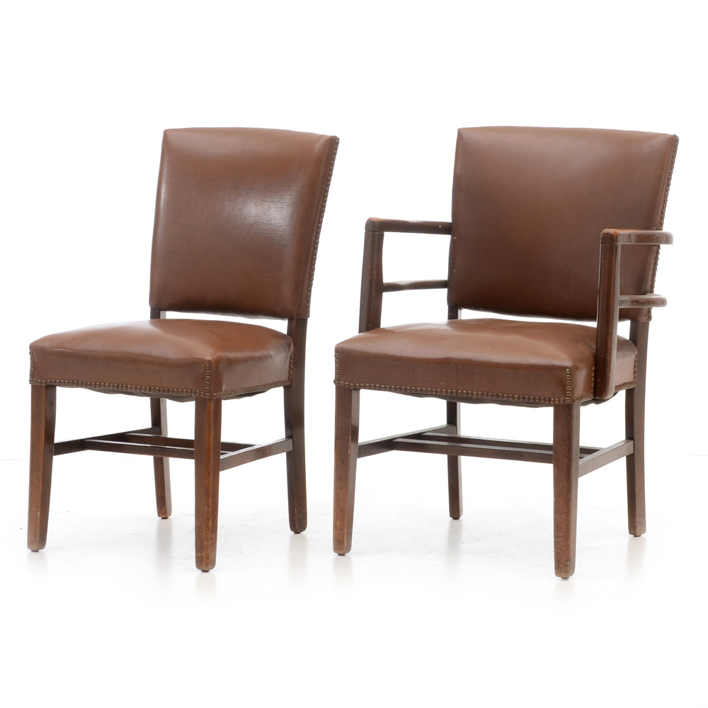 Pair of Vintage Leather Office Chairs
