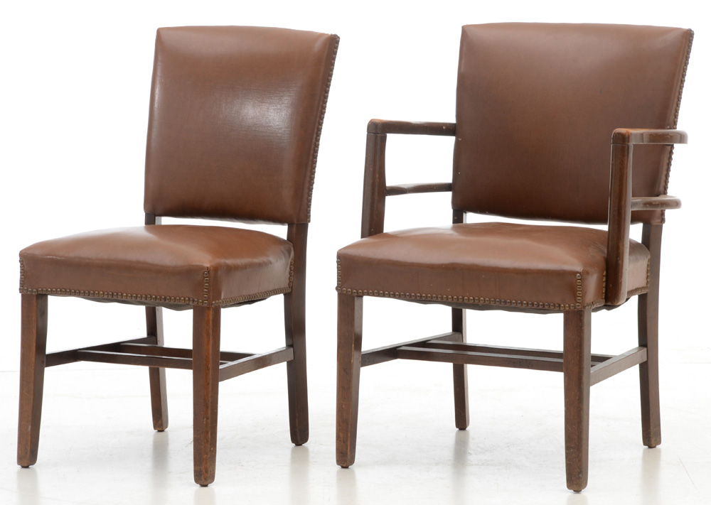 Pair of Vintage Leather Office Chairs