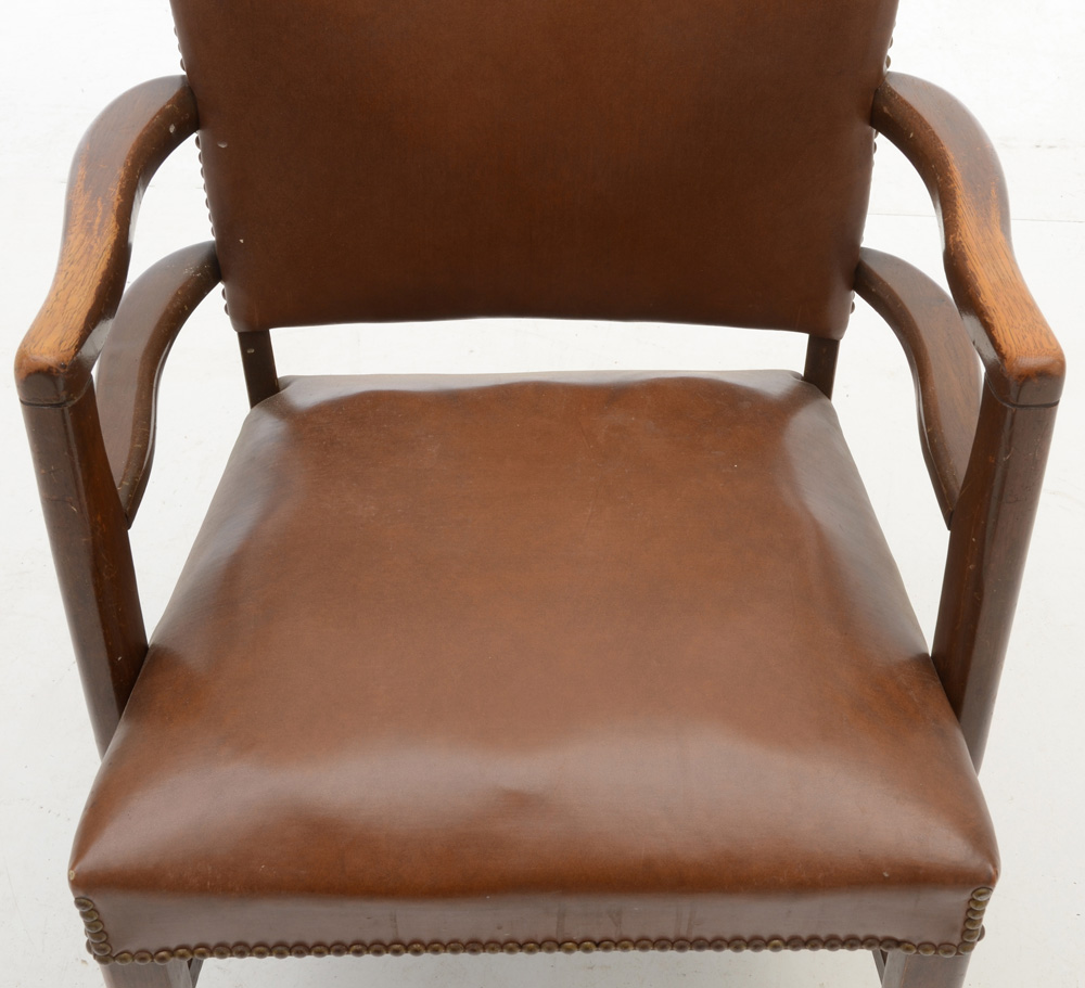 Pair of Vintage Leather Office Chairs