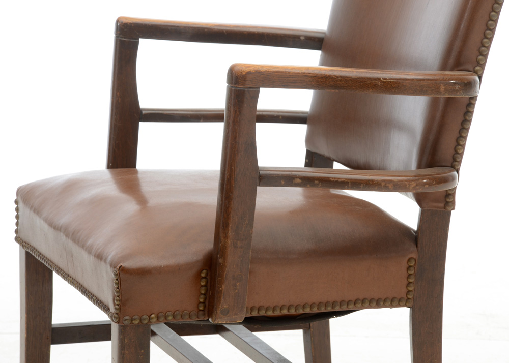 Pair of Vintage Leather Office Chairs